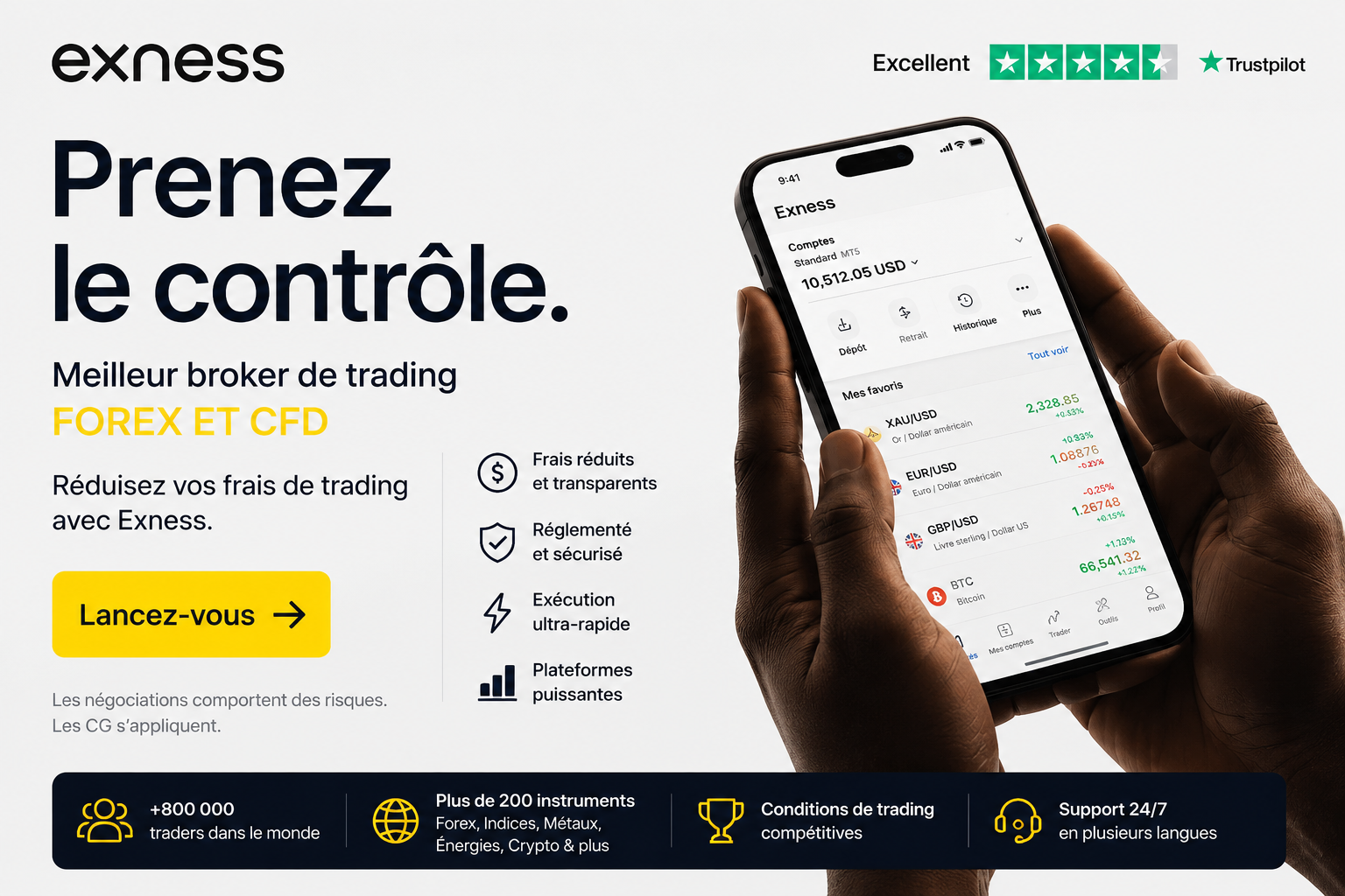 Exness — dépôt trading